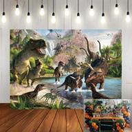 captivating jurassic dinosaur party decoration backdrop: perfect for children's birthday party, baby shower, and more! logo