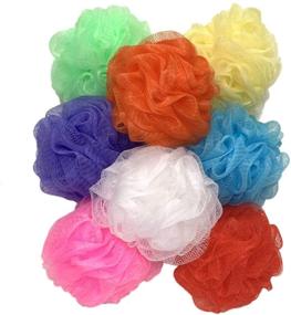 img 3 attached to 🛁 Colorful Exfoliating Kids Bath Sponges: Pack of 8 Small Mesh Loofah Shower Sponges for Gentle Travels