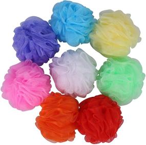 img 4 attached to 🛁 Colorful Exfoliating Kids Bath Sponges: Pack of 8 Small Mesh Loofah Shower Sponges for Gentle Travels