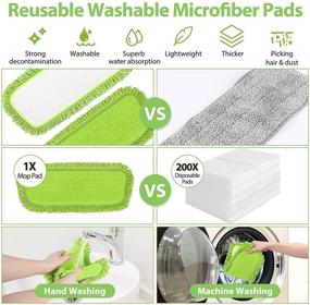 img 1 attached to 🧹 Microfiber Spray Mop for Floor Cleaning with Reusable Pads and Refillable Bottle - Ideal for Hardwood, Laminate, Tile Floors - Efficient Household Wet Dust and Wet Dry Kitchen Mop