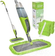 🧹 microfiber spray mop for floor cleaning with reusable pads and refillable bottle - ideal for hardwood, laminate, tile floors - efficient household wet dust and wet dry kitchen mop logo