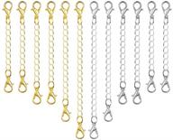 📿 paxcoo 12pcs chain extender set for jewelry making supplies – necklace lobster clasps and closures for necklaces and bracelets logo