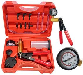 img 4 attached to 🔧 16-Piece Handheld Vacuum Pump Tester Brake Bleeder Kit with Gauge, Jar Adapters for Automotive, Bike, Motorcycle, and Truck