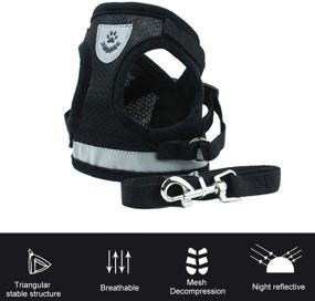 img 2 attached to 🐱 TOULIFLY Cat Harness and Lead Set - Escape Proof, Reflective Strips, Adjustable Vest Harness for Small Medium Cats and Dogs