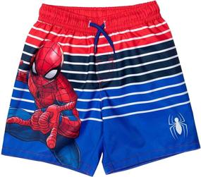 img 2 attached to 🕷️ Marvel Avengers Spider Man Toddler Trunks: Boys' Clothing and Swimwear Combo