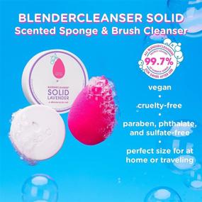 img 3 attached to 🔮 BEAUTYBLENDER BLENDERCLEANSER Lavender Solid: Vegan, Cruelty-Free & Made in the USA - 1 oz. for Cleaning Makeup Sponges, Brushes & Applicators