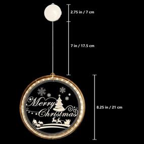 img 1 attached to 🎄 FancyWolf Christmas Window Lights - Decorative Hanging 3D Lights with Double Sided Tape for Indoor Walls, Windows, Pathway, Patio, Bedroom - Warm White (Merry Christmas) - Improved SEO