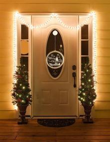 img 2 attached to 🎄 FancyWolf Christmas Window Lights - Decorative Hanging 3D Lights with Double Sided Tape for Indoor Walls, Windows, Pathway, Patio, Bedroom - Warm White (Merry Christmas) - Improved SEO