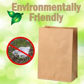 img 1 attached to 🛍️ 100 Large Kraft Brown Heavy Duty Paper Grocery Bags, 12x7x17 - Ideal for Recycling and Sack Use