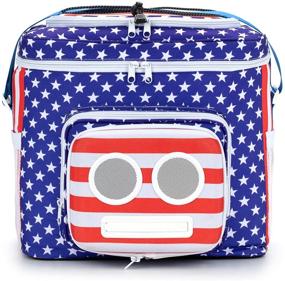 img 4 attached to The Ultimate American Flag Cooler with Bluetooth Speakers (20-Watt) - Perfect for Parties, Festivals, Boat, and Beach! Rechargeable Speaker Cooler, Compatible with iPhone & Android (2020 Edition)