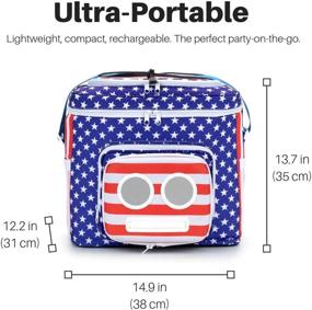 img 1 attached to The Ultimate American Flag Cooler with Bluetooth Speakers (20-Watt) - Perfect for Parties, Festivals, Boat, and Beach! Rechargeable Speaker Cooler, Compatible with iPhone & Android (2020 Edition)