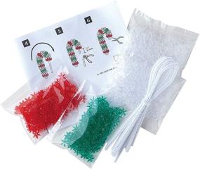 img 2 attached to 🎄 Beadery Holiday Beaded Ornament Kit - 2-Inch Mini Candy Canes - Create 24 Festive Ornaments