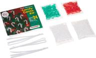 🎄 beadery holiday beaded ornament kit - 2-inch mini candy canes - create 24 festive ornaments logo