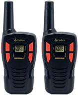 🐍 cobra acxt145 walkie talkies - rechargeable, long range 16-mile two-way radio set (2 pack) in black logo