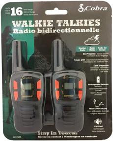 img 3 attached to 🐍 COBRA ACXT145 Walkie Talkies - Rechargeable, Long Range 16-Mile Two-Way Radio Set (2 Pack) in Black