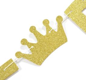 img 1 attached to 👑 Premium Glitter Prince Gold Banner - Perfect for Boy Baby Shower, Birthday, and Pregnancy Reveal Celebrations