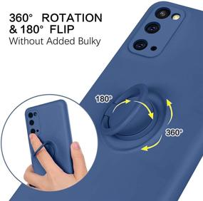 img 1 attached to 📱 BENTOBEN Galaxy S20 Case, Slim Silicone 360° Ring Holder Kickstand Support Car Mount, Soft Rubber Hybrid Hard Protection Shockproof Bumper Non-Slip Cover for Samsung S20 5G 2020, Blue - Ideal for Girls & Women