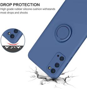 img 2 attached to 📱 BENTOBEN Galaxy S20 Case, Slim Silicone 360° Ring Holder Kickstand Support Car Mount, Soft Rubber Hybrid Hard Protection Shockproof Bumper Non-Slip Cover for Samsung S20 5G 2020, Blue - Ideal for Girls & Women