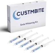 custmbite teeth whitening gel applicator - 22% carbamide peroxide - (5) 3ml applicators: get whiter teeth with ease logo