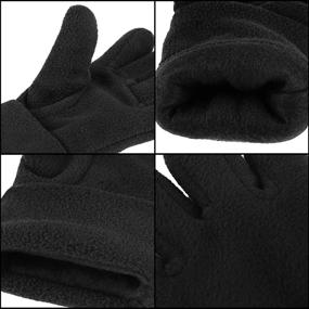 img 2 attached to 🧤 Cooraby Winter Fleece Mittens - Boys' Cold Weather Accessories