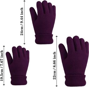 img 3 attached to 🧤 Cooraby Winter Fleece Mittens - Boys' Cold Weather Accessories