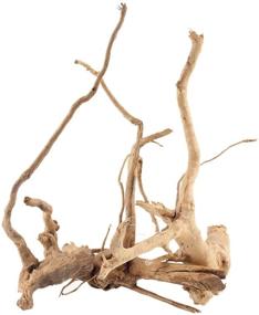 img 4 attached to 🐠 Enhance Your Aquarium with emours Natural Driftwood - Tropical Fish Plant Habitat Decor (2 Pcs Set, Varying Sizes)