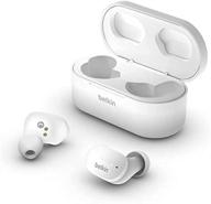 🎧 belkin soundform true wireless earbuds: ipx5 sweat/water resistant with deep bass for iphones, androids, and more (white) logo