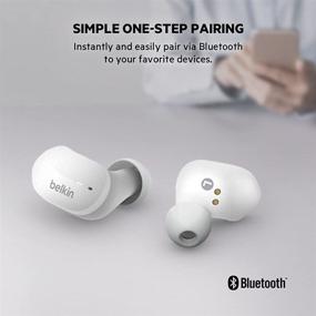 img 1 attached to 🎧 Belkin SoundForm True Wireless Earbuds: IPX5 Sweat/Water Resistant with Deep Bass for iPhones, Androids, and More (White)