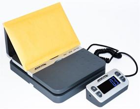 img 1 attached to 📦 ACCUTECK ShipPro 110 lbs x 0.1 oz. Digital Shipping Scale, Gray (W-8580-110-Gray), 11-5/8" W x 9-1/2" H Overall, 9" H Body