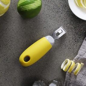 img 3 attached to 🍋 KitchenDao Citrus Zester Tool with Innovative Channel Knife, Effort-Saving Design - Ultra Sharp Lemon Zester - Soft-Touch Handle Citrus Peeler - Dishwasher Safe