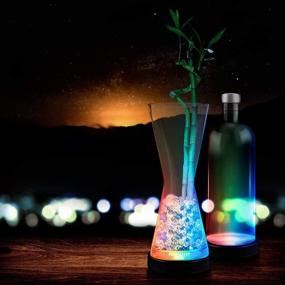 img 2 attached to Enhance Your Drink Experience with LAFEINA Rechargeable Beverage Luminous Coasters