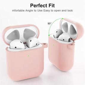 img 2 attached to 🎧 Чехол Marge Plus для Airpods с брелоком - силиконовый чехол для зарядного кейса Apple Airpods 2/1 (с видимым передним LED) - идеально подходит для мужчин и женщин