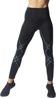 🩳 women's mid rise full length stabilyx compression leggings for enhanced support - cw-x logo