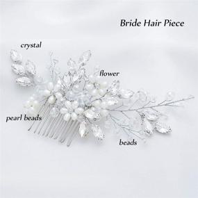 img 2 attached to Jakawin Bride Wedding Hair Comb HC034: Elegant Silver Hair Piece for Women & Girls – Perfect Bridal Hair Accessories