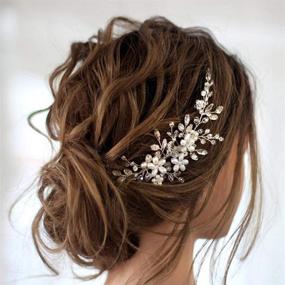 img 4 attached to Jakawin Bride Wedding Hair Comb HC034: Elegant Silver Hair Piece for Women & Girls – Perfect Bridal Hair Accessories