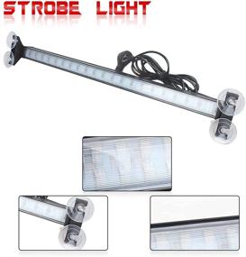 img 3 attached to 🔷 Clidr Blue LED Strobe Light: Windshield Car Flash Signal for Emergency Warning - Fireman and Police Light Bar Beacon for Car Trucks
