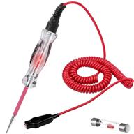 🔌 optimized premium led bulb automotive circuit tester with 135 inch pu extended spring wire, sharp hard steel probe for testing 6-24v vehicle circuits and low dc voltage logo