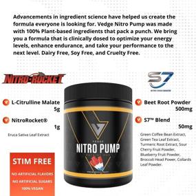 img 2 attached to 🌱 Vedge Nutrition Patriot Pop Nitro Pump - Vegan Pre-Workout (Stim-Free) | Dairy-Free, Soy-Free, Non-GMO | Long-Lasting Energy with No Crash | 40 Servings