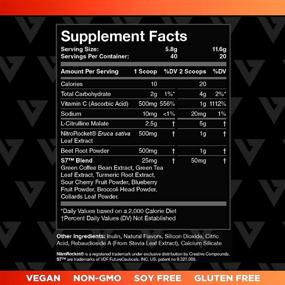 img 3 attached to 🌱 Vedge Nutrition Patriot Pop Nitro Pump - Vegan Pre-Workout (Stim-Free) | Dairy-Free, Soy-Free, Non-GMO | Long-Lasting Energy with No Crash | 40 Servings