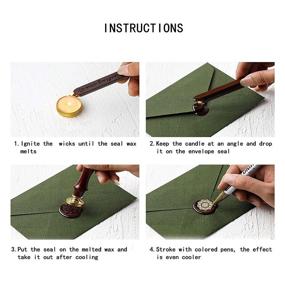 img 1 attached to 📮 Pack of 12 Sealing Wax Sticks with Wicks - Ideal for Letter Sealing Stamp, Wedding Invitations, Packaging Decoration (Assorted Colors)