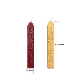 img 2 attached to 📮 Pack of 12 Sealing Wax Sticks with Wicks - Ideal for Letter Sealing Stamp, Wedding Invitations, Packaging Decoration (Assorted Colors)