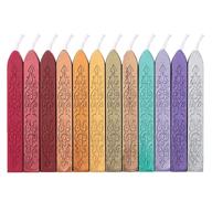 📮 pack of 12 sealing wax sticks with wicks - ideal for letter sealing stamp, wedding invitations, packaging decoration (assorted colors) logo