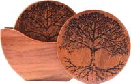 🌲 handmade natural wood coasters: eco-friendly and absorbent logo