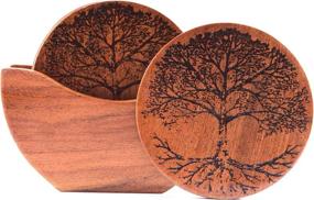 img 4 attached to 🌲 Handmade Natural Wood Coasters: Eco-Friendly and Absorbent