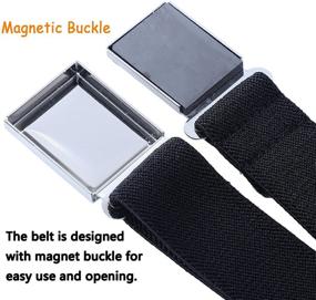 img 2 attached to 3-Pack Adjustable Magnetic Belts for Kids 👦 - Convenient Magnetic Buckle Belts for Boys and Girls