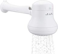 electric shower head heater - funwill 110v-220v automatic electric instant hot water shower head heater with wall support/tube - mini-showerhead included (white) logo