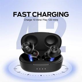 img 1 attached to Monster Wireless Earbuds: Super Fast Charge, Bluetooth 5.0, USB-C Charging Case, Built-in Mic - Sports-Ready, Water Resistant, Black