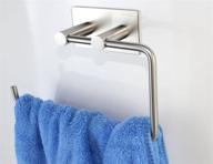 xogolo bathroom lavatory towel holder: durable wall mount towel ring with 3m self adhesive, sus304 stainless steel in brushed finish logo