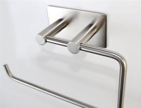 img 1 attached to Xogolo Bathroom Lavatory Towel Holder: Durable Wall Mount Towel Ring with 3M Self Adhesive, SUS304 Stainless Steel in Brushed Finish