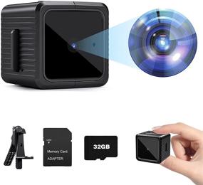 img 4 attached to 📷 HD 1080P Мини камера-шпион с функцией обнаружения движения, ночным видением и 32 ГБ карточкой micro SD - домашняя камера няни для круглосуточного внутреннего и наружного наблюдения.